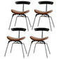 Industrial Upholstered Home Side Chair Matte Finish Open Back Dining Chairs Brown-Black 4 Piece Set Clearhalo ' kitchen&dining_furn' 'Dining Chairs' 'Dining Tables & Seating' 'dining_chair' 'furn' 'furn_dining_chair' 'Furniture' 'furniture_dining_chair' 'Kitchen & Dining Furniture' 'kitchen' 4128998