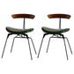 Industrial Upholstered Home Side Chair Matte Finish Open Back Dining Chairs Blackish Green 2 Piece Set Clearhalo ' kitchen&dining_furn' 'Dining Chairs' 'Dining Tables & Seating' 'dining_chair' 'furn' 'furn_dining_chair' 'Furniture' 'furniture_dining_chair' 'Kitchen & Dining Furniture' 'kitchen' 4129003