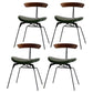 Industrial Upholstered Home Side Chair Matte Finish Open Back Dining Chairs Blackish Green 4 Piece Set Clearhalo ' kitchen&dining_furn' 'Dining Chairs' 'Dining Tables & Seating' 'dining_chair' 'furn' 'furn_dining_chair' 'Furniture' 'furniture_dining_chair' 'Kitchen & Dining Furniture' 'kitchen' 4129004