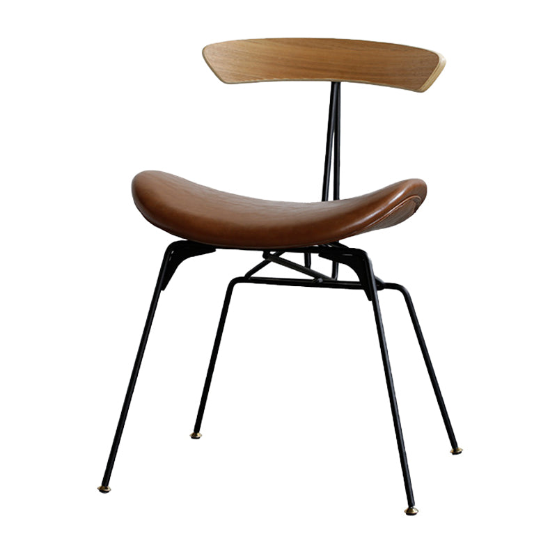 Industrial Upholstered Home Side Chair Matte Finish Open Back Dining Chairs Tan 1 Piece Clearhalo ' kitchen&dining_furn' 'Dining Chairs' 'Dining Tables & Seating' 'dining_chair' 'furn' 'furn_dining_chair' 'Furniture' 'furniture_dining_chair' 'Kitchen & Dining Furniture' 'kitchen' 4129008