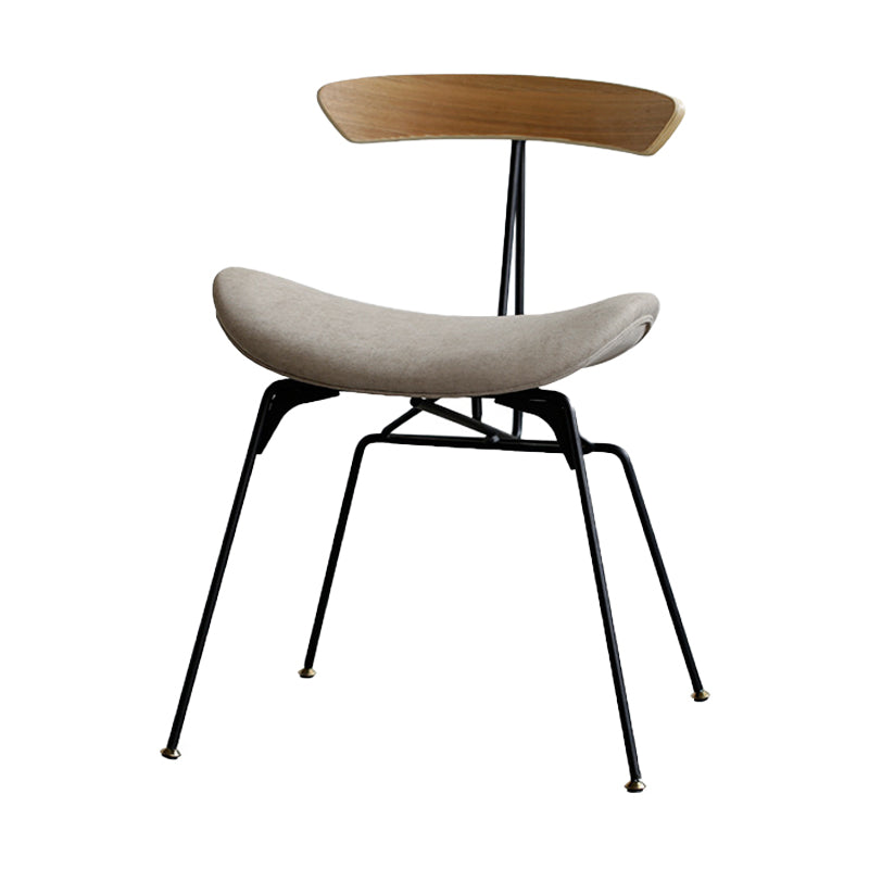 Industrial Upholstered Home Side Chair Matte Finish Open Back Dining Chairs Off-White 1 Piece Clearhalo ' kitchen&dining_furn' 'Dining Chairs' 'Dining Tables & Seating' 'dining_chair' 'furn' 'furn_dining_chair' 'Furniture' 'furniture_dining_chair' 'Kitchen & Dining Furniture' 'kitchen' 4129011