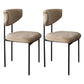 Contemporary Style Metal Chair Set Open Back Side Dining Room Kitchen Chairs Cream 2 Piece Set Clearhalo ' kitchen&dining_furn' 'Dining Chairs' 'Dining Tables & Seating' 'dining_chair' 'furn' 'furn_dining_chair' 'Furniture' 'furniture_dining_chair' 'Kitchen & Dining Furniture' 'kitchen' 4129031