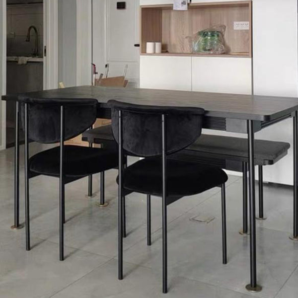 Contemporary Style Metal Chair Set Open Back Side Dining Room Kitchen Chairs Clearhalo ' kitchen&dining_furn' 'Dining Chairs' 'Dining Tables & Seating' 'dining_chair' 'furn' 'furn_dining_chair' 'Furniture' 'furniture_dining_chair' 'Kitchen & Dining Furniture' 'kitchen' 4129040