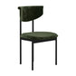 Contemporary Style Metal Chair Set Open Back Side Dining Room Kitchen Chairs Blackish Green 1 Piece Clearhalo ' kitchen&dining_furn' 'Dining Chairs' 'Dining Tables & Seating' 'dining_chair' 'furn' 'furn_dining_chair' 'Furniture' 'furniture_dining_chair' 'Kitchen & Dining Furniture' 'kitchen' 4129041
