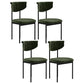 Contemporary Style Metal Chair Set Open Back Side Dining Room Kitchen Chairs Blackish Green 4 Piece Set Clearhalo ' kitchen&dining_furn' 'Dining Chairs' 'Dining Tables & Seating' 'dining_chair' 'furn' 'furn_dining_chair' 'Furniture' 'furniture_dining_chair' 'Kitchen & Dining Furniture' 'kitchen' 4129044