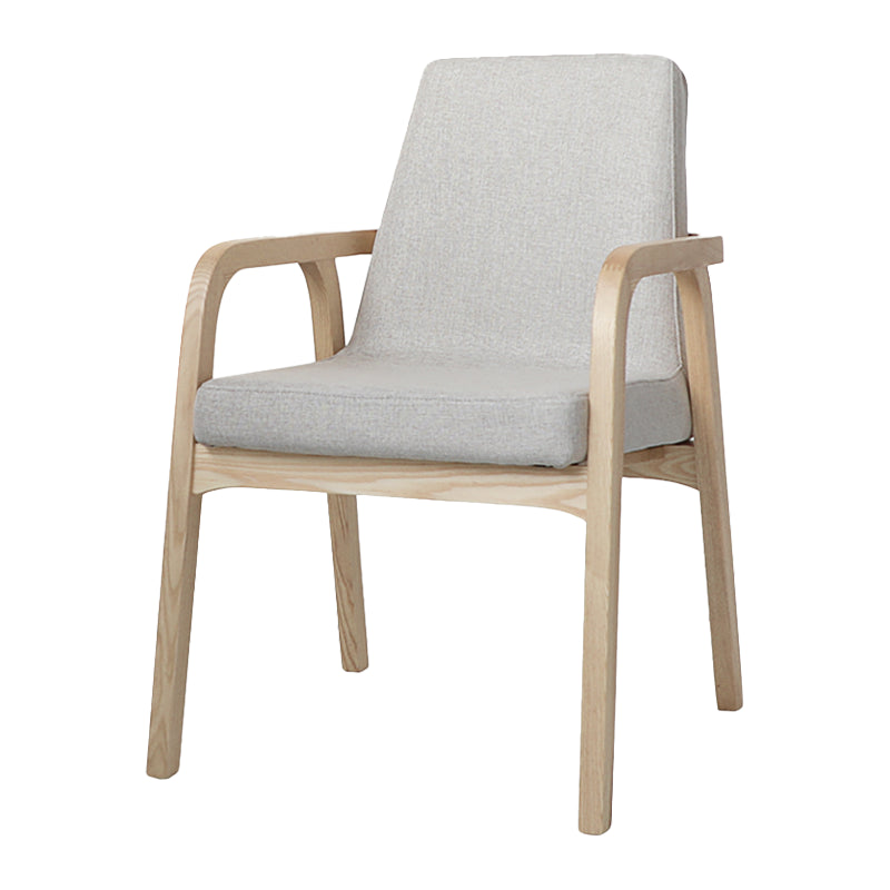 Traditional Style Ash Wood Chair Kitchen Solid Back Arm Single Dining Chair Grey Clearhalo ' kitchen&dining_furn' 'Dining Chairs' 'Dining Tables & Seating' 'dining_chair' 'furn' 'furn_dining_chair' 'Furniture' 'furniture_dining_chair' 'Kitchen & Dining Furniture' 'kitchen' 4129047