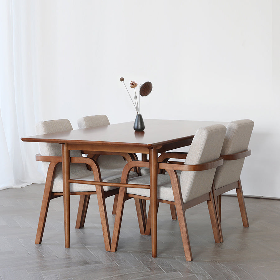 Traditional Style Ash Wood Chair Kitchen Solid Back Arm Single Dining Chair Clearhalo ' kitchen&dining_furn' 'Dining Chairs' 'Dining Tables & Seating' 'dining_chair' 'furn' 'furn_dining_chair' 'Furniture' 'furniture_dining_chair' 'Kitchen & Dining Furniture' 'kitchen' 4129049