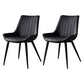 Metal Scandinavian Style Dining Chair Dining Room Armless Parsons Chair Black 2 Piece Set Black Clearhalo ' kitchen&dining_furn' 'Dining Chairs' 'Dining Tables & Seating' 'dining_chair' 'furn' 'furn_dining_chair' 'Furniture' 'furniture_dining_chair' 'Kitchen & Dining Furniture' 'kitchen' 4129061