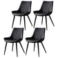 Metal Scandinavian Style Dining Chair Dining Room Armless Parsons Chair Black 4 Piece Set Black Clearhalo ' kitchen&dining_furn' 'Dining Chairs' 'Dining Tables & Seating' 'dining_chair' 'furn' 'furn_dining_chair' 'Furniture' 'furniture_dining_chair' 'Kitchen & Dining Furniture' 'kitchen' 4129064