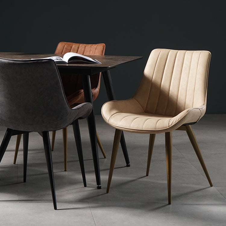 Metal Scandinavian Style Dining Chair Dining Room Armless Parsons Chair Clearhalo ' kitchen&dining_furn' 'Dining Chairs' 'Dining Tables & Seating' 'dining_chair' 'furn' 'furn_dining_chair' 'Furniture' 'furniture_dining_chair' 'Kitchen & Dining Furniture' 'kitchen' 4129066