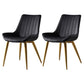 Metal Scandinavian Style Dining Chair Dining Room Armless Parsons Chair Black 2 Piece Set Brass Gold Clearhalo ' kitchen&dining_furn' 'Dining Chairs' 'Dining Tables & Seating' 'dining_chair' 'furn' 'furn_dining_chair' 'Furniture' 'furniture_dining_chair' 'Kitchen & Dining Furniture' 'kitchen' 4129067
