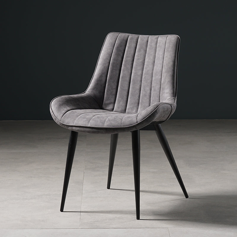 Metal Scandinavian Style Dining Chair Dining Room Armless Parsons Chair Grey 1 Piece Black Clearhalo ' kitchen&dining_furn' 'Dining Chairs' 'Dining Tables & Seating' 'dining_chair' 'furn' 'furn_dining_chair' 'Furniture' 'furniture_dining_chair' 'Kitchen & Dining Furniture' 'kitchen' 4129071