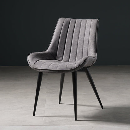 Metal Scandinavian Style Dining Chair Dining Room Armless Parsons Chair Grey 1 Piece Black Clearhalo ' kitchen&dining_furn' 'Dining Chairs' 'Dining Tables & Seating' 'dining_chair' 'furn' 'furn_dining_chair' 'Furniture' 'furniture_dining_chair' 'Kitchen & Dining Furniture' 'kitchen' 4129071