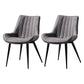 Metal Scandinavian Style Dining Chair Dining Room Armless Parsons Chair Grey 2 Piece Set Black Clearhalo ' kitchen&dining_furn' 'Dining Chairs' 'Dining Tables & Seating' 'dining_chair' 'furn' 'furn_dining_chair' 'Furniture' 'furniture_dining_chair' 'Kitchen & Dining Furniture' 'kitchen' 4129073