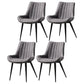 Metal Scandinavian Style Dining Chair Dining Room Armless Parsons Chair Grey 4 Piece Set Black Clearhalo ' kitchen&dining_furn' 'Dining Chairs' 'Dining Tables & Seating' 'dining_chair' 'furn' 'furn_dining_chair' 'Furniture' 'furniture_dining_chair' 'Kitchen & Dining Furniture' 'kitchen' 4129075