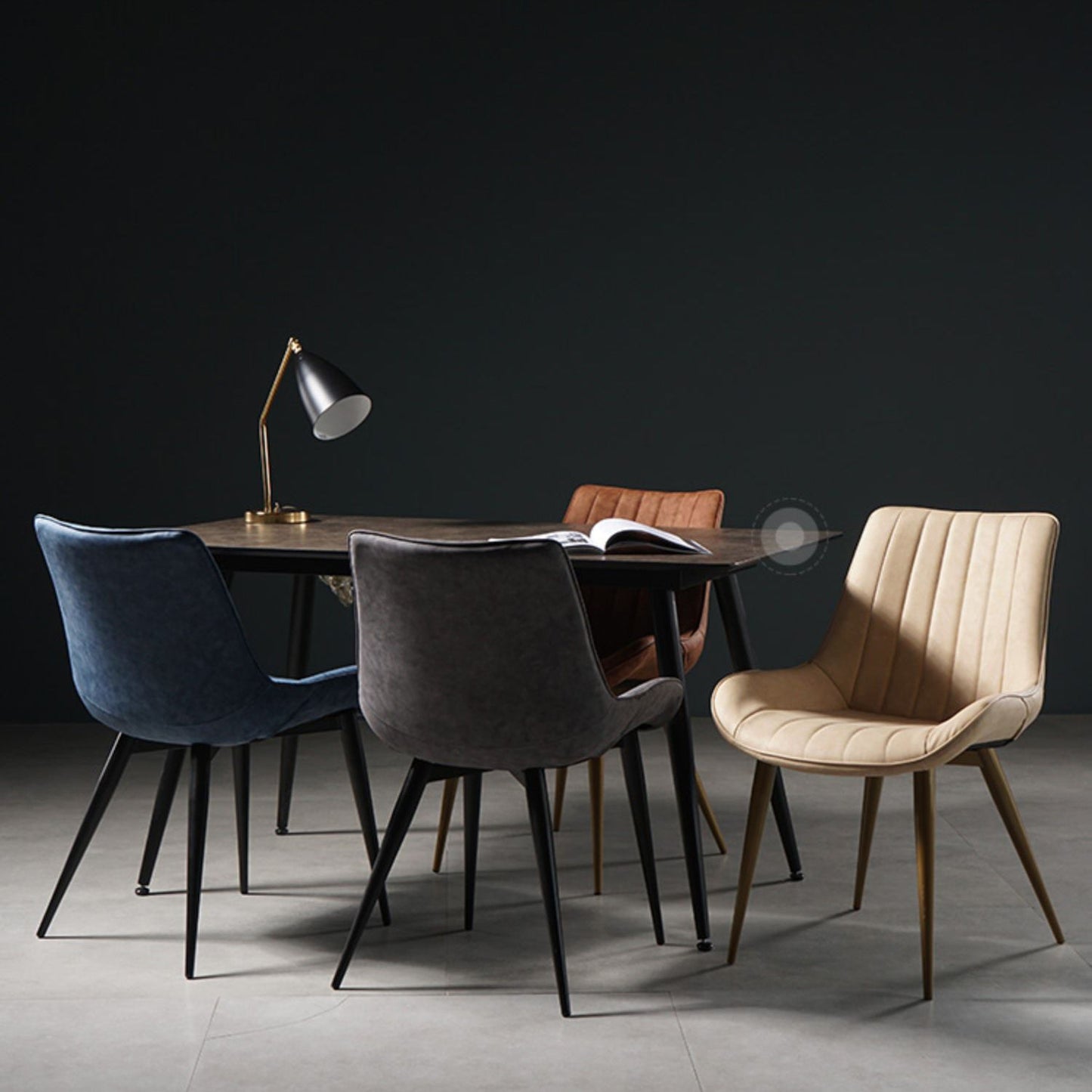 Metal Scandinavian Style Dining Chair Dining Room Armless Parsons Chair Clearhalo ' kitchen&dining_furn' 'Dining Chairs' 'Dining Tables & Seating' 'dining_chair' 'furn' 'furn_dining_chair' 'Furniture' 'furniture_dining_chair' 'Kitchen & Dining Furniture' 'kitchen' 4129079