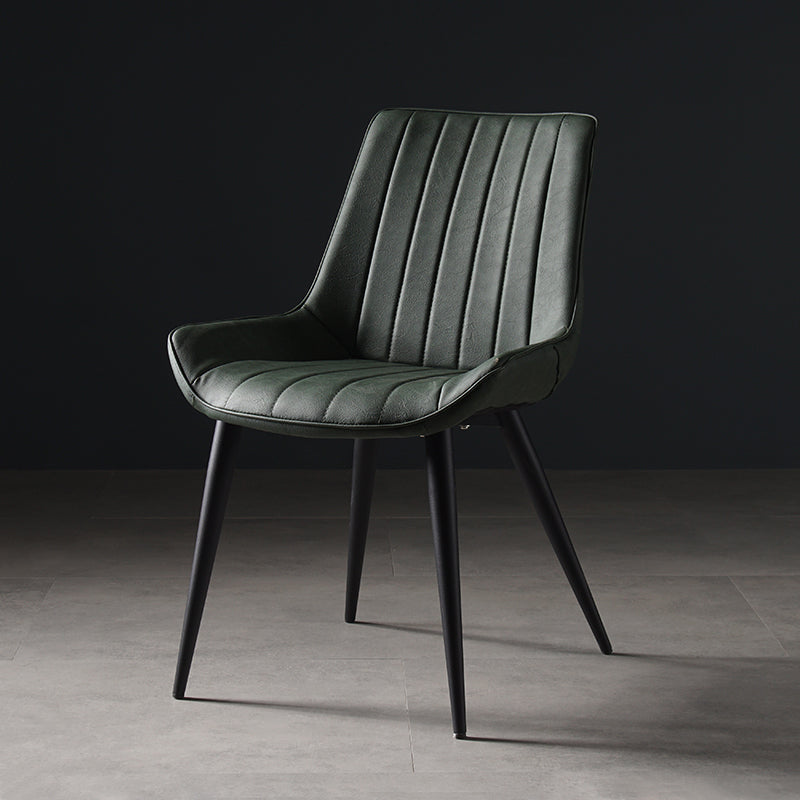 Metal Scandinavian Style Dining Chair Dining Room Armless Parsons Chair Green 1 Piece Black Clearhalo ' kitchen&dining_furn' 'Dining Chairs' 'Dining Tables & Seating' 'dining_chair' 'furn' 'furn_dining_chair' 'Furniture' 'furniture_dining_chair' 'Kitchen & Dining Furniture' 'kitchen' 4129082