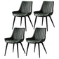 Metal Scandinavian Style Dining Chair Dining Room Armless Parsons Chair Green 4 Piece Set Black Clearhalo ' kitchen&dining_furn' 'Dining Chairs' 'Dining Tables & Seating' 'dining_chair' 'furn' 'furn_dining_chair' 'Furniture' 'furniture_dining_chair' 'Kitchen & Dining Furniture' 'kitchen' 4129084