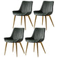 Metal Scandinavian Style Dining Chair Dining Room Armless Parsons Chair Green 4 Piece Set Brass Gold Clearhalo ' kitchen&dining_furn' 'Dining Chairs' 'Dining Tables & Seating' 'dining_chair' 'furn' 'furn_dining_chair' 'Furniture' 'furniture_dining_chair' 'Kitchen & Dining Furniture' 'kitchen' 4129087