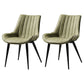 Metal Scandinavian Style Dining Chair Dining Room Armless Parsons Chair Light Green 2 Piece Set Black Clearhalo ' kitchen&dining_furn' 'Dining Chairs' 'Dining Tables & Seating' 'dining_chair' 'furn' 'furn_dining_chair' 'Furniture' 'furniture_dining_chair' 'Kitchen & Dining Furniture' 'kitchen' 4129089