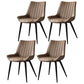 Metal Scandinavian Style Dining Chair Dining Room Armless Parsons Chair Camel 4 Piece Set Black Clearhalo ' kitchen&dining_furn' 'Dining Chairs' 'Dining Tables & Seating' 'dining_chair' 'furn' 'furn_dining_chair' 'Furniture' 'furniture_dining_chair' 'Kitchen & Dining Furniture' 'kitchen' 4129093