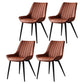 Metal Scandinavian Style Dining Chair Dining Room Armless Parsons Chair Orange 4 Piece Set Black Clearhalo ' kitchen&dining_furn' 'Dining Chairs' 'Dining Tables & Seating' 'dining_chair' 'furn' 'furn_dining_chair' 'Furniture' 'furniture_dining_chair' 'Kitchen & Dining Furniture' 'kitchen' 4129111