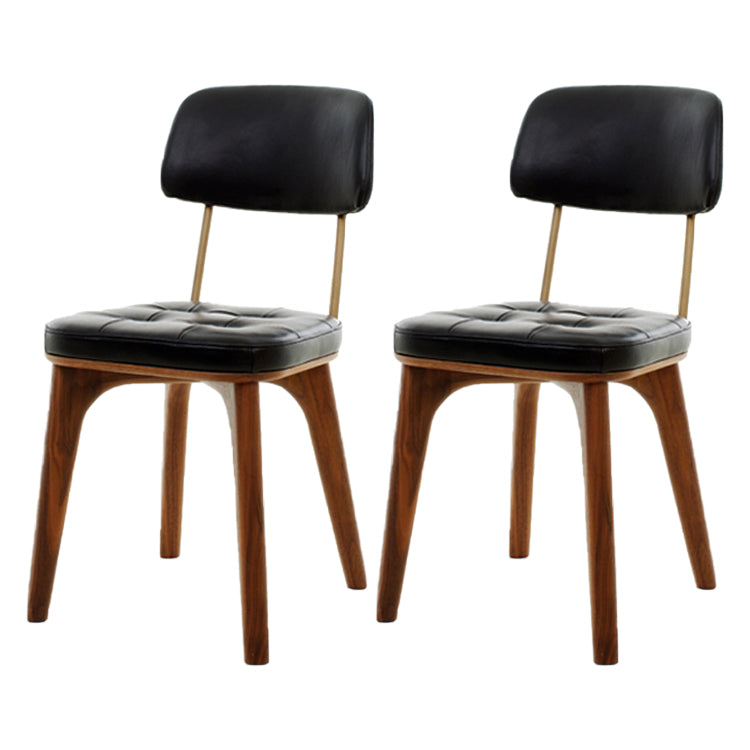 Traditional Wood Dining Chair Coffee Shop Armless Open Back Dining Side Chair (Set of 2) Black Clearhalo ' kitchen&dining_furn' 'Dining Chairs' 'Dining Tables & Seating' 'dining_chair' 'furn' 'furn_dining_chair' 'Furniture' 'furniture_dining_chair' 'Kitchen & Dining Furniture' 'kitchen' 4129123