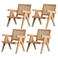 Traditional Wood Dining Chair Cane Back Dining Arm Chairs for Home Use Natural Wicker & Rattan 4 Piece Set Clearhalo ' kitchen&dining_furn' 'Dining Chairs' 'Dining Tables & Seating' 'dining_chair' 'furn' 'furn_dining_chair' 'Furniture' 'furniture_dining_chair' 'Kitchen & Dining Furniture' 'kitchen' 4129169