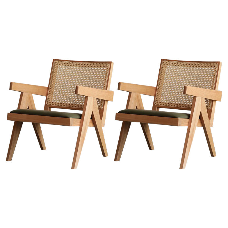 Traditional Wood Dining Chair Cane Back Dining Arm Chairs for Home Use Natural Upholstered 2 Piece Set Clearhalo ' kitchen&dining_furn' 'Dining Chairs' 'Dining Tables & Seating' 'dining_chair' 'furn' 'furn_dining_chair' 'Furniture' 'furniture_dining_chair' 'Kitchen & Dining Furniture' 'kitchen' 4129173