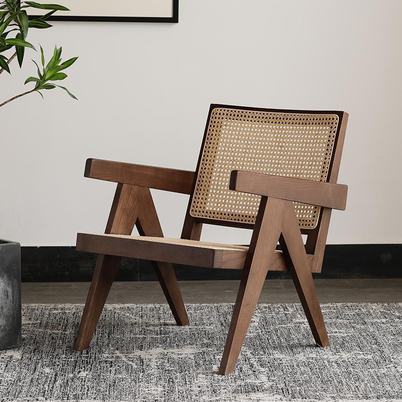 Traditional Wood Dining Chair Cane Back Dining Arm Chairs for Home Use Walnut Wicker & Rattan 1 Piece Clearhalo ' kitchen&dining_furn' 'Dining Chairs' 'Dining Tables & Seating' 'dining_chair' 'furn' 'furn_dining_chair' 'Furniture' 'furniture_dining_chair' 'Kitchen & Dining Furniture' 'kitchen' 4129178