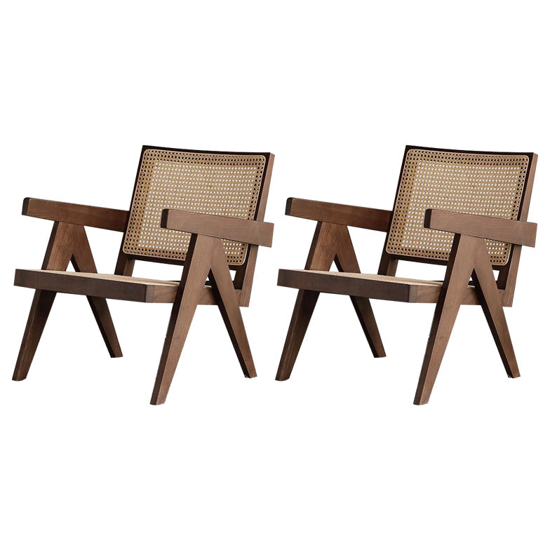 Traditional Wood Dining Chair Cane Back Dining Arm Chairs for Home Use Walnut Wicker & Rattan 2 Piece Set Clearhalo ' kitchen&dining_furn' 'Dining Chairs' 'Dining Tables & Seating' 'dining_chair' 'furn' 'furn_dining_chair' 'Furniture' 'furniture_dining_chair' 'Kitchen & Dining Furniture' 'kitchen' 4129179