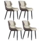 Industrial Style Metal Chair Set Kitchen Dining Room Wingback Side Chairs Gray-White 4 Piece Set Clearhalo ' kitchen&dining_furn' 'Dining Chairs' 'Dining Tables & Seating' 'dining_chair' 'furn' 'furn_dining_chair' 'Furniture' 'furniture_dining_chair' 'Kitchen & Dining Furniture' 'kitchen' 4129213