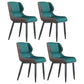 Industrial Style Metal Chair Set Kitchen Dining Room Wingback Side Chairs Blackish Green 4 Piece Set Clearhalo ' kitchen&dining_furn' 'Dining Chairs' 'Dining Tables & Seating' 'dining_chair' 'furn' 'furn_dining_chair' 'Furniture' 'furniture_dining_chair' 'Kitchen & Dining Furniture' 'kitchen' 4129217