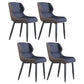 Industrial Style Metal Chair Set Kitchen Dining Room Wingback Side Chairs Navy Blue 4 Piece Set Clearhalo ' kitchen&dining_furn' 'Dining Chairs' 'Dining Tables & Seating' 'dining_chair' 'furn' 'furn_dining_chair' 'Furniture' 'furniture_dining_chair' 'Kitchen & Dining Furniture' 'kitchen' 4129220