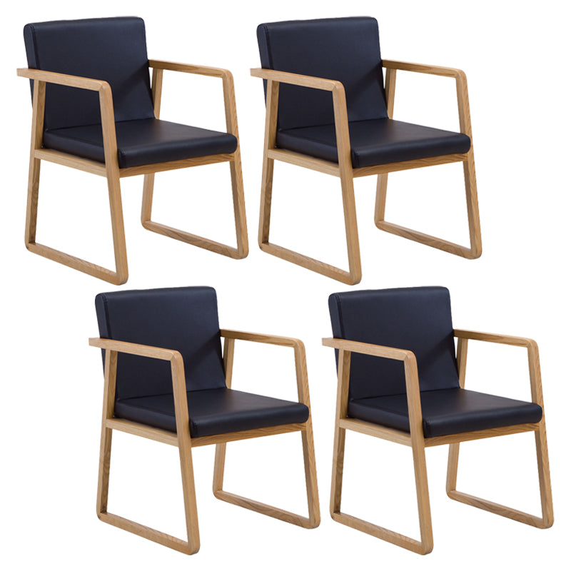 Traditional Wood Dining Side Chair Home Solid Back Dining Chair with Arm Black 4 Piece Set Natural Wood Clearhalo ' kitchen&dining_furn' 'Dining Chairs' 'Dining Tables & Seating' 'dining_chair' 'furn' 'furn_dining_chair' 'Furniture' 'furniture_dining_chair' 'Kitchen & Dining Furniture' 'kitchen' 4129226