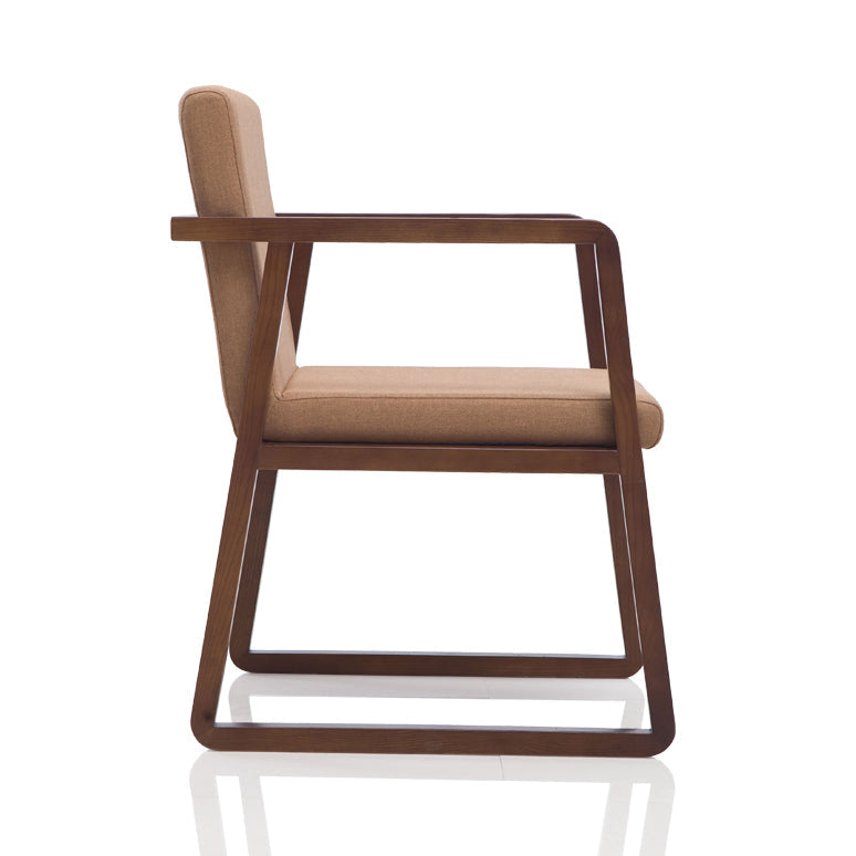 Traditional Wood Dining Side Chair Home Solid Back Dining Chair with Arm Clearhalo ' kitchen&dining_furn' 'Dining Chairs' 'Dining Tables & Seating' 'dining_chair' 'furn' 'furn_dining_chair' 'Furniture' 'furniture_dining_chair' 'Kitchen & Dining Furniture' 'kitchen' 4129230