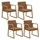 Traditional Wood Dining Side Chair Home Solid Back Dining Chair with Arm Light Brown 4 Piece Set Natural Wood Clearhalo ' kitchen&dining_furn' 'Dining Chairs' 'Dining Tables & Seating' 'dining_chair' 'furn' 'furn_dining_chair' 'Furniture' 'furniture_dining_chair' 'Kitchen & Dining Furniture' 'kitchen' 4129248
