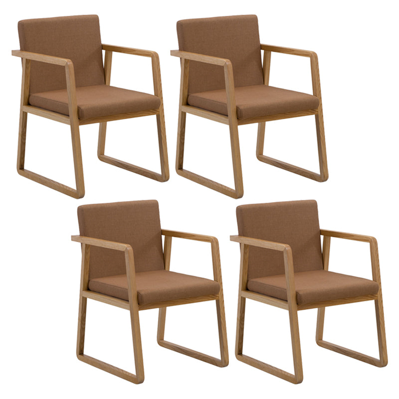 Traditional Wood Dining Side Chair Home Solid Back Dining Chair with Arm Light Brown 4 Piece Set Natural Wood Clearhalo ' kitchen&dining_furn' 'Dining Chairs' 'Dining Tables & Seating' 'dining_chair' 'furn' 'furn_dining_chair' 'Furniture' 'furniture_dining_chair' 'Kitchen & Dining Furniture' 'kitchen' 4129248