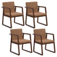Traditional Wood Dining Side Chair Home Solid Back Dining Chair with Arm Light Brown 4 Piece Set Walnut Clearhalo ' kitchen&dining_furn' 'Dining Chairs' 'Dining Tables & Seating' 'dining_chair' 'furn' 'furn_dining_chair' 'Furniture' 'furniture_dining_chair' 'Kitchen & Dining Furniture' 'kitchen' 4129251