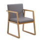 Traditional Wood Dining Side Chair Home Solid Back Dining Chair with Arm Smoke Gray 1 Piece Natural Wood Clearhalo ' kitchen&dining_furn' 'Dining Chairs' 'Dining Tables & Seating' 'dining_chair' 'furn' 'furn_dining_chair' 'Furniture' 'furniture_dining_chair' 'Kitchen & Dining Furniture' 'kitchen' 4129252