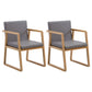 Traditional Wood Dining Side Chair Home Solid Back Dining Chair with Arm Smoke Gray 2 Piece Set Natural Wood Clearhalo ' kitchen&dining_furn' 'Dining Chairs' 'Dining Tables & Seating' 'dining_chair' 'furn' 'furn_dining_chair' 'Furniture' 'furniture_dining_chair' 'Kitchen & Dining Furniture' 'kitchen' 4129253