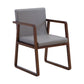 Traditional Wood Dining Side Chair Home Solid Back Dining Chair with Arm Smoke Gray 1 Piece Walnut Clearhalo ' kitchen&dining_furn' 'Dining Chairs' 'Dining Tables & Seating' 'dining_chair' 'furn' 'furn_dining_chair' 'Furniture' 'furniture_dining_chair' 'Kitchen & Dining Furniture' 'kitchen' 4129255