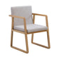 Traditional Wood Dining Side Chair Home Solid Back Dining Chair with Arm Gray-White 1 Piece Natural Wood Clearhalo ' kitchen&dining_furn' 'Dining Chairs' 'Dining Tables & Seating' 'dining_chair' 'furn' 'furn_dining_chair' 'Furniture' 'furniture_dining_chair' 'Kitchen & Dining Furniture' 'kitchen' 4129258