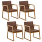 Traditional Wood Dining Side Chair Home Solid Back Dining Chair with Arm Dark Brown 4 Piece Set Natural Wood Clearhalo ' kitchen&dining_furn' 'Dining Chairs' 'Dining Tables & Seating' 'dining_chair' 'furn' 'furn_dining_chair' 'Furniture' 'furniture_dining_chair' 'Kitchen & Dining Furniture' 'kitchen' 4129266