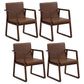 Traditional Wood Dining Side Chair Home Solid Back Dining Chair with Arm Dark Brown 4 Piece Set Walnut Clearhalo ' kitchen&dining_furn' 'Dining Chairs' 'Dining Tables & Seating' 'dining_chair' 'furn' 'furn_dining_chair' 'Furniture' 'furniture_dining_chair' 'Kitchen & Dining Furniture' 'kitchen' 4129269