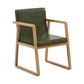 Traditional Wood Dining Side Chair Home Solid Back Dining Chair with Arm Blackish Green 1 Piece Natural Wood Clearhalo ' kitchen&dining_furn' 'Dining Chairs' 'Dining Tables & Seating' 'dining_chair' 'furn' 'furn_dining_chair' 'Furniture' 'furniture_dining_chair' 'Kitchen & Dining Furniture' 'kitchen' 4129270