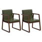 Traditional Wood Dining Side Chair Home Solid Back Dining Chair with Arm Blackish Green 2 Piece Set Walnut Clearhalo ' kitchen&dining_furn' 'Dining Chairs' 'Dining Tables & Seating' 'dining_chair' 'furn' 'furn_dining_chair' 'Furniture' 'furniture_dining_chair' 'Kitchen & Dining Furniture' 'kitchen' 4129274