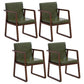 Traditional Wood Dining Side Chair Home Solid Back Dining Chair with Arm Blackish Green 4 Piece Set Walnut Clearhalo ' kitchen&dining_furn' 'Dining Chairs' 'Dining Tables & Seating' 'dining_chair' 'furn' 'furn_dining_chair' 'Furniture' 'furniture_dining_chair' 'Kitchen & Dining Furniture' 'kitchen' 4129275
