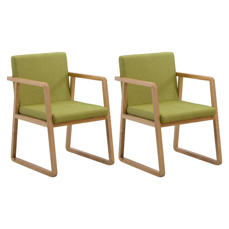 Traditional Wood Dining Side Chair Home Solid Back Dining Chair with Arm Fruit Green 2 Piece Set Natural Wood Clearhalo ' kitchen&dining_furn' 'Dining Chairs' 'Dining Tables & Seating' 'dining_chair' 'furn' 'furn_dining_chair' 'Furniture' 'furniture_dining_chair' 'Kitchen & Dining Furniture' 'kitchen' 4129277