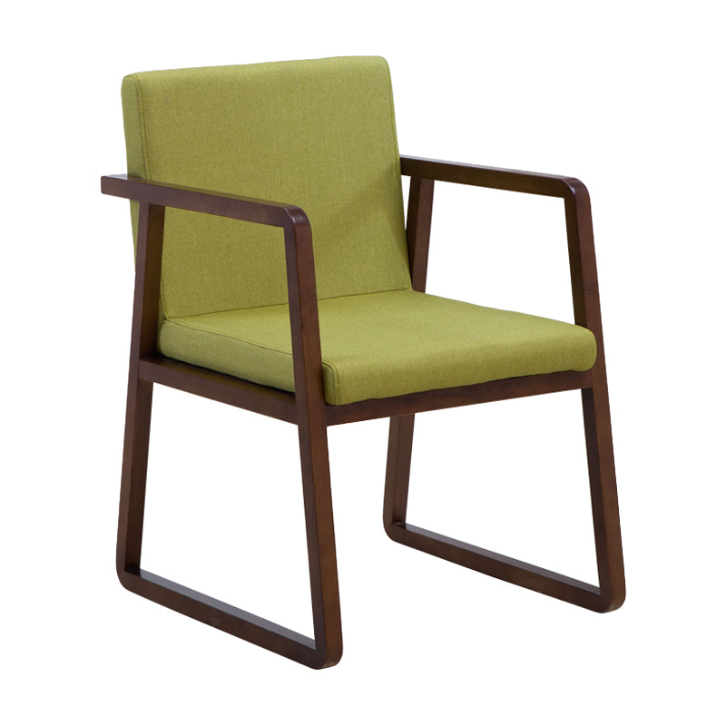 Traditional Wood Dining Side Chair Home Solid Back Dining Chair with Arm Fruit Green 1 Piece Walnut Clearhalo ' kitchen&dining_furn' 'Dining Chairs' 'Dining Tables & Seating' 'dining_chair' 'furn' 'furn_dining_chair' 'Furniture' 'furniture_dining_chair' 'Kitchen & Dining Furniture' 'kitchen' 4129279